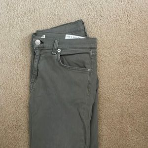 Rag and Bone olive jeans